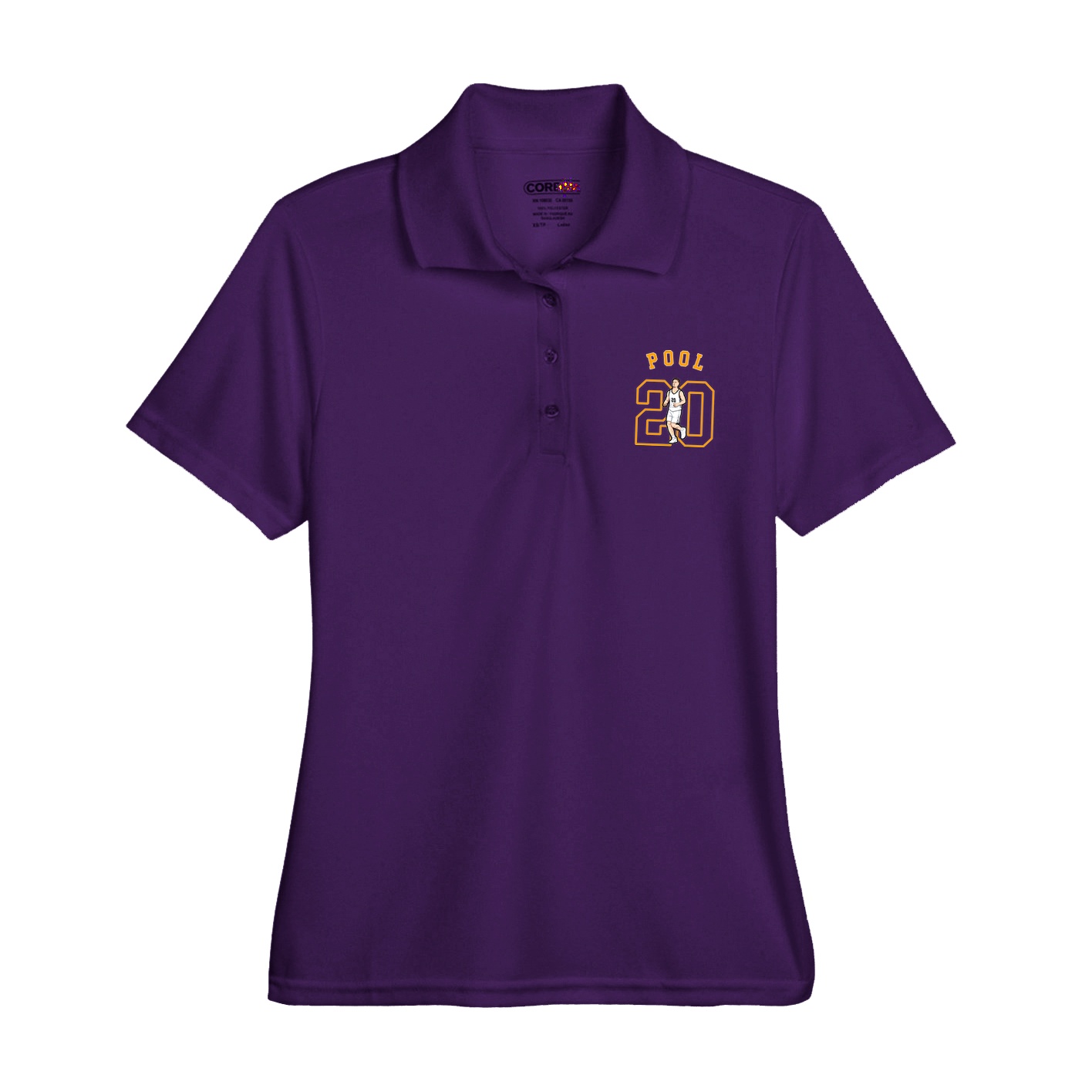 Womens Performance Polo — Shirsey Arch in Purple