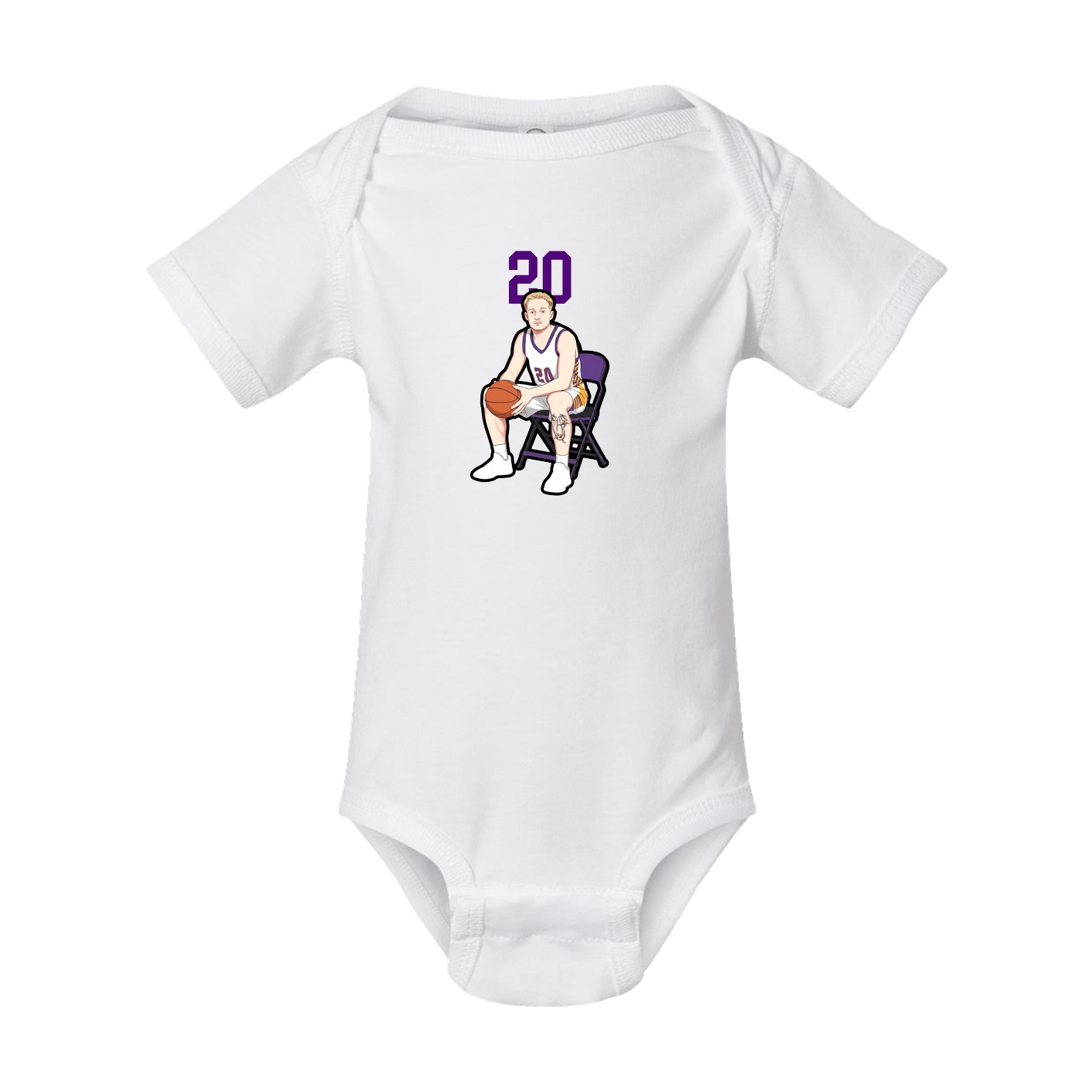 Baby Onesie — Number Top in White