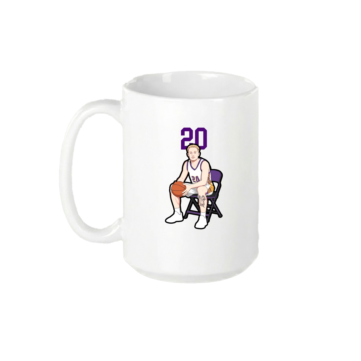 15oz Coffee Mug — Number Top in White