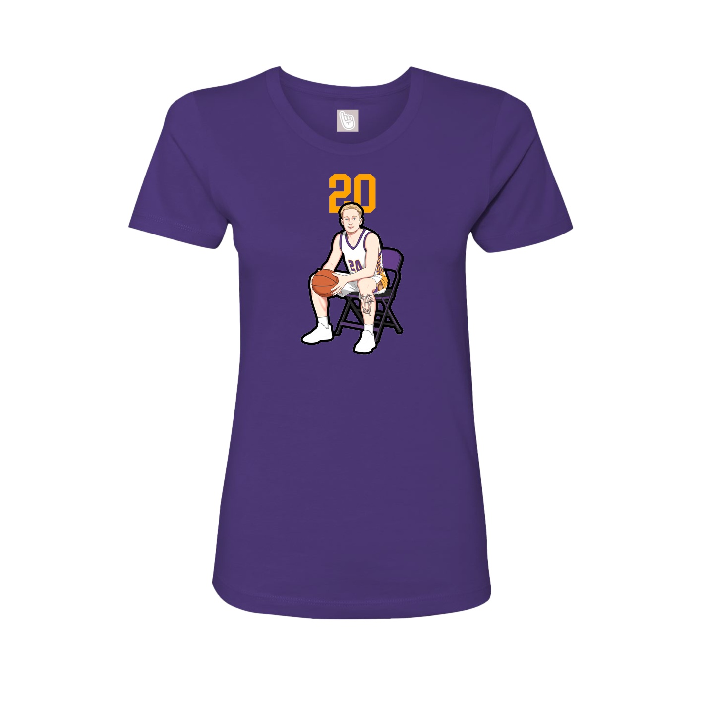 Fitted Women's Tee — Number Top in Purple
