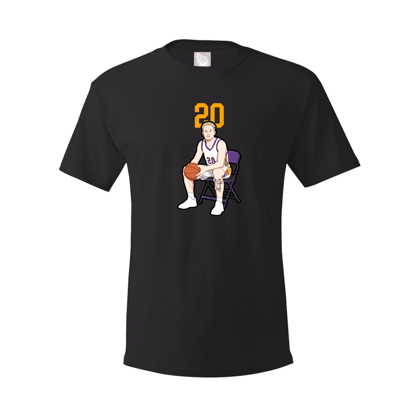 Youth Tee — Number Top in Black