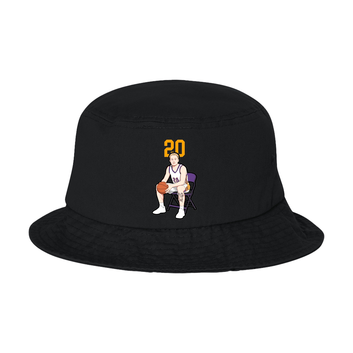 Bucket Cap — Number Top in Black