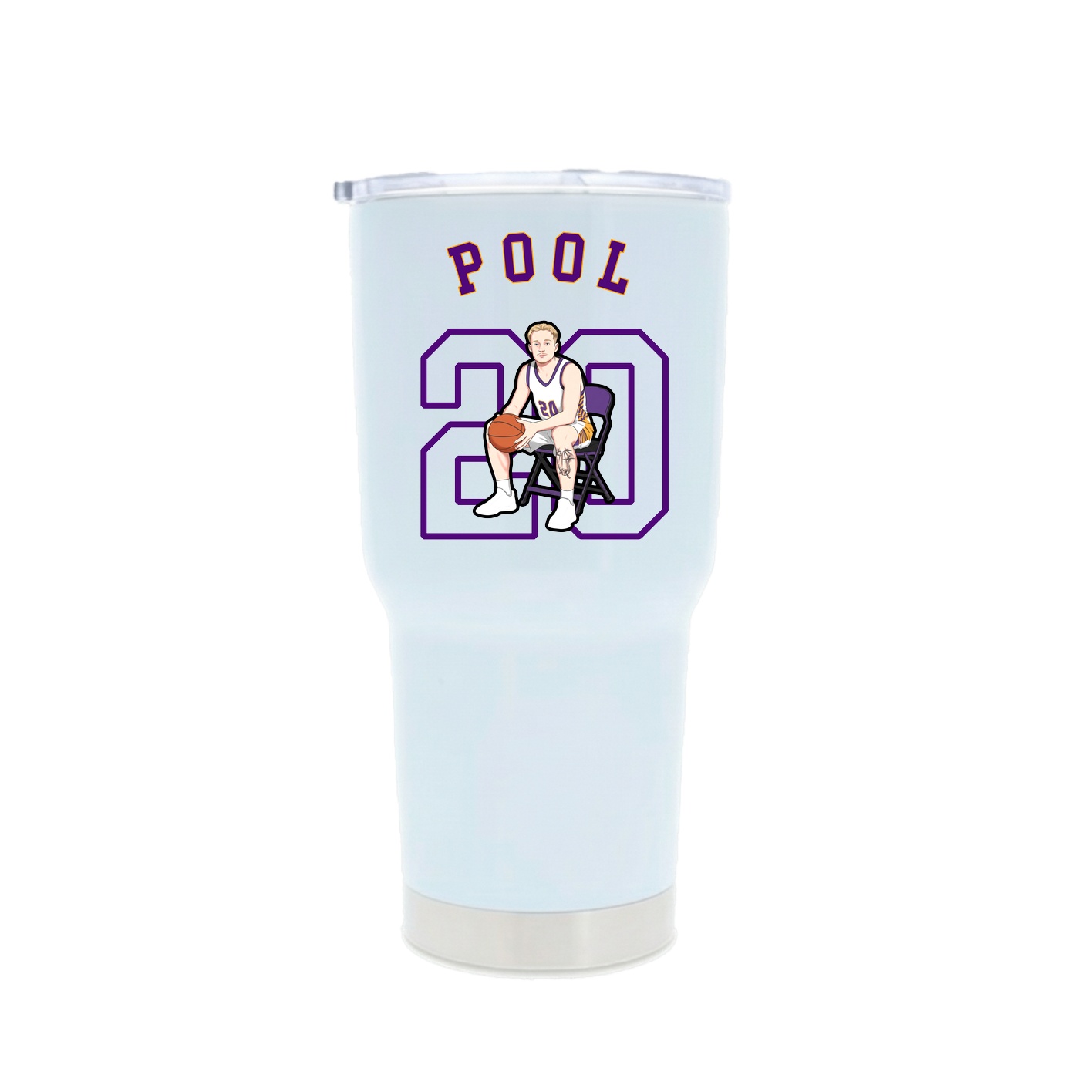 30oz Stainless Steel Tumbler — Shirsey Arch in White
