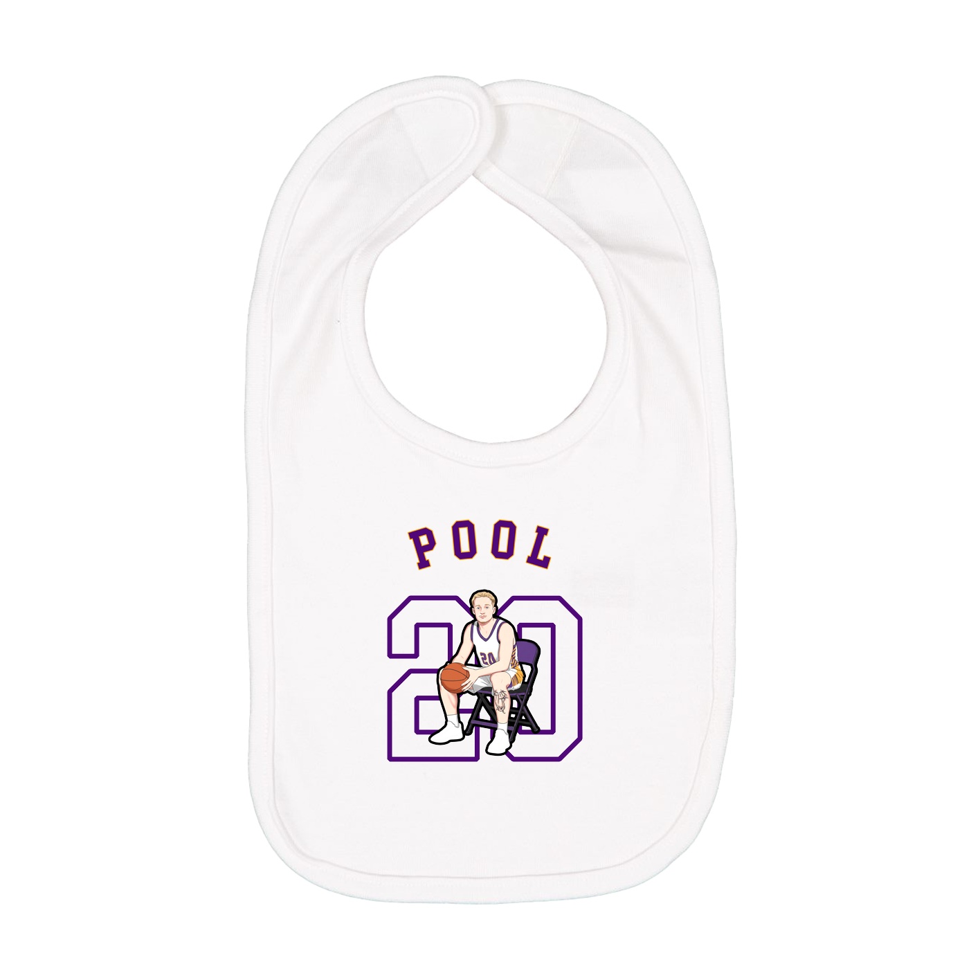 Infant Bib — Shirsey Arch in White