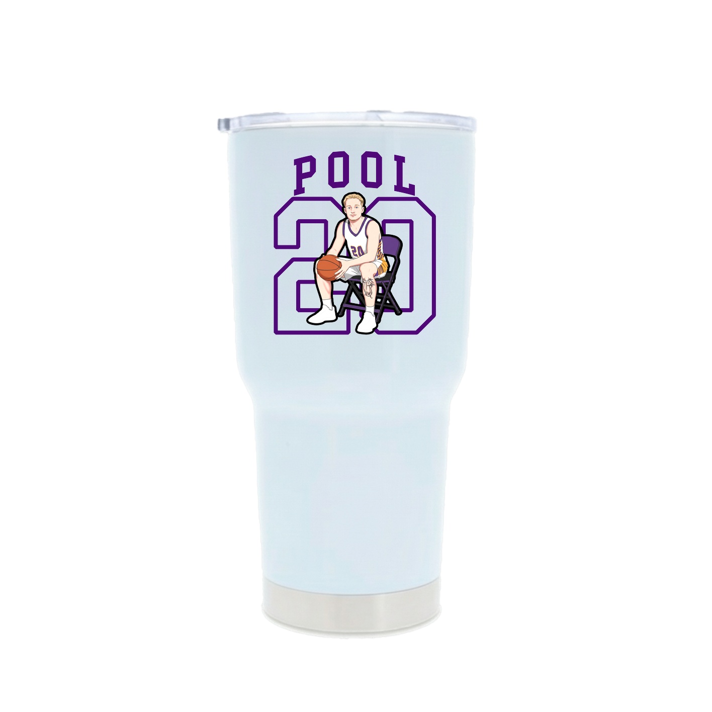 30oz Stainless Steel Tumbler — Shirsey in White