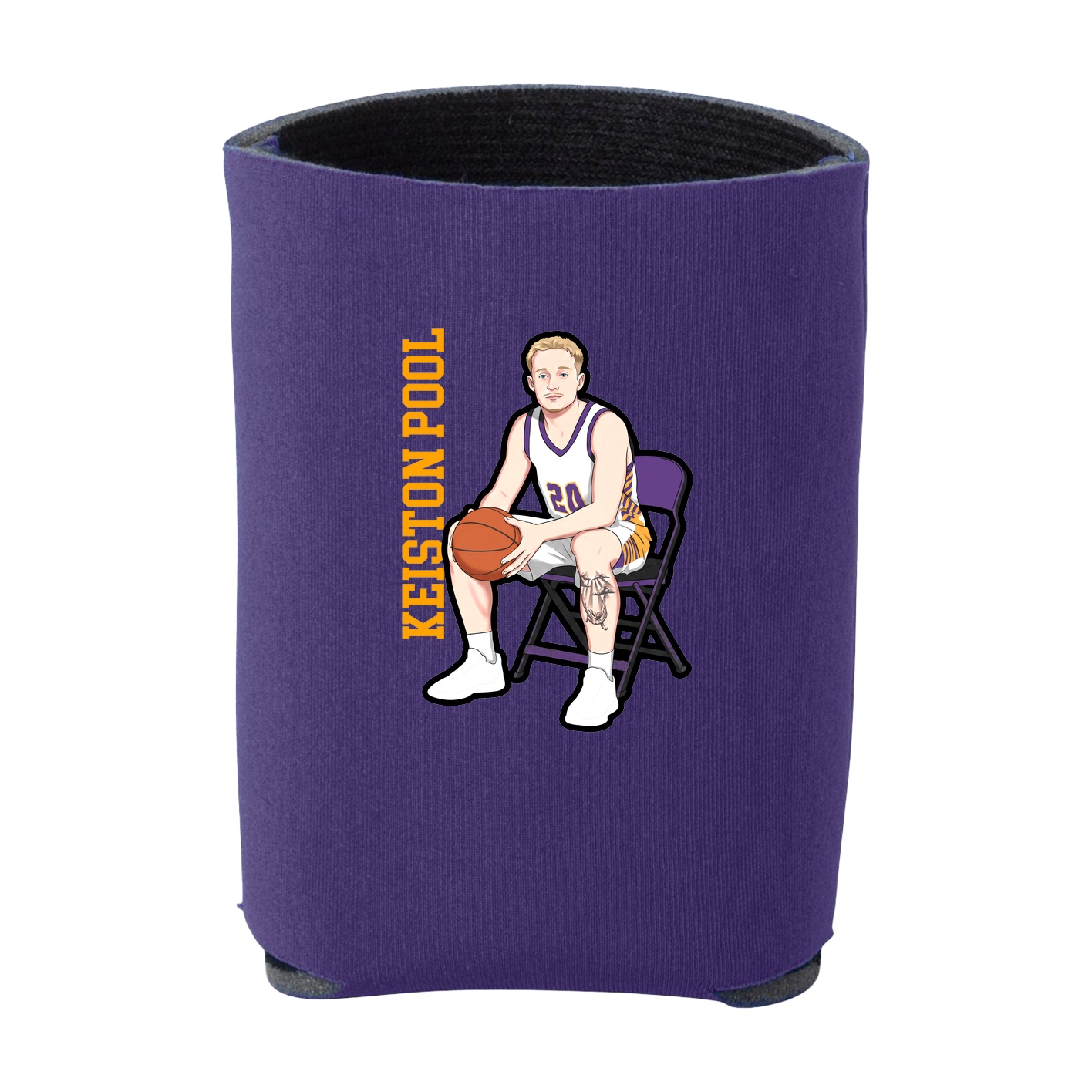 Can Holder — Name Vertical in Purple