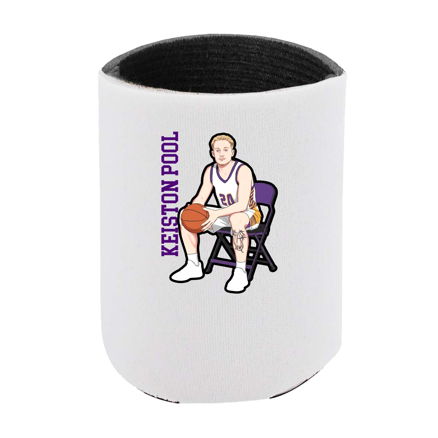 Can Holder — Name Vertical in White