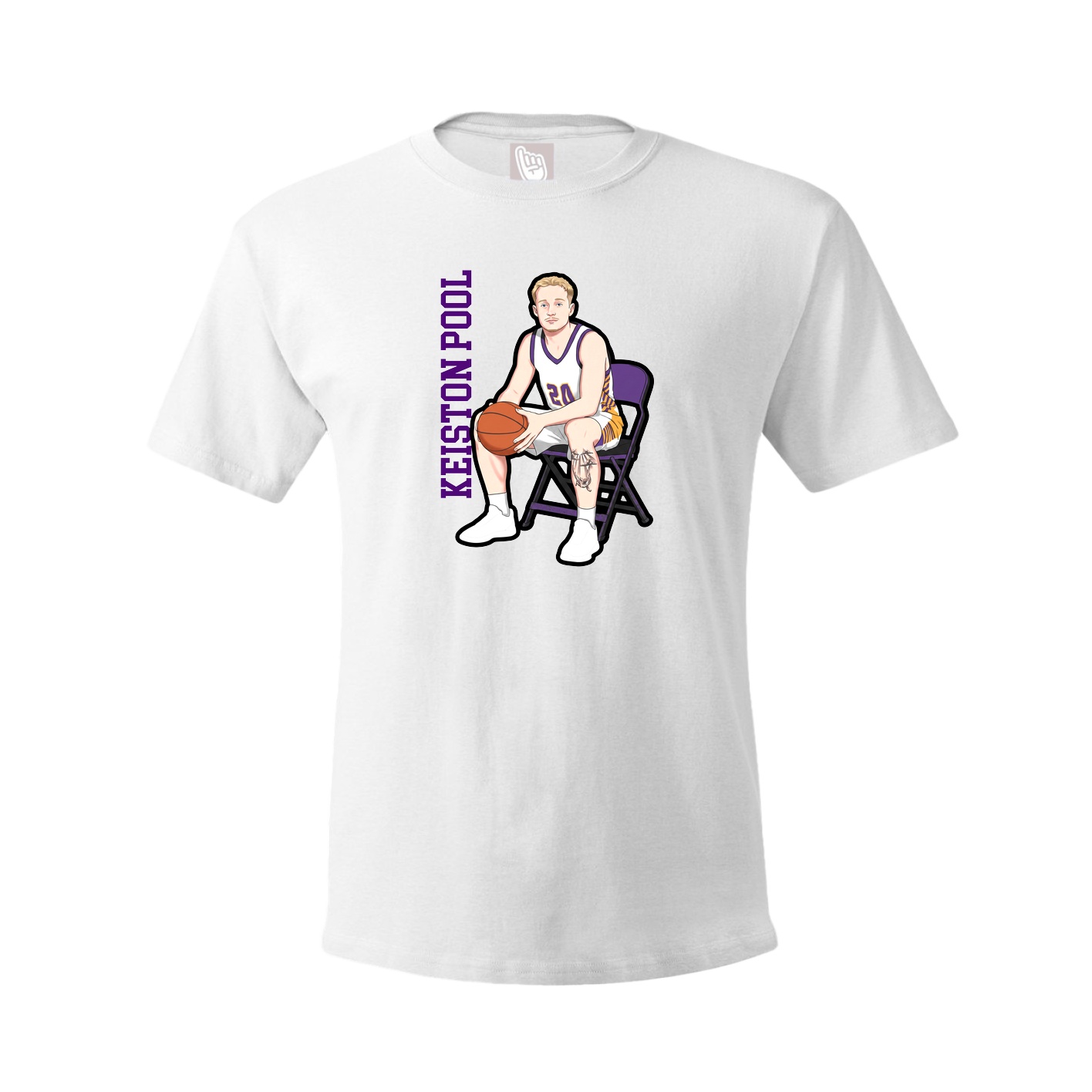 Tee — Name Vertical in White