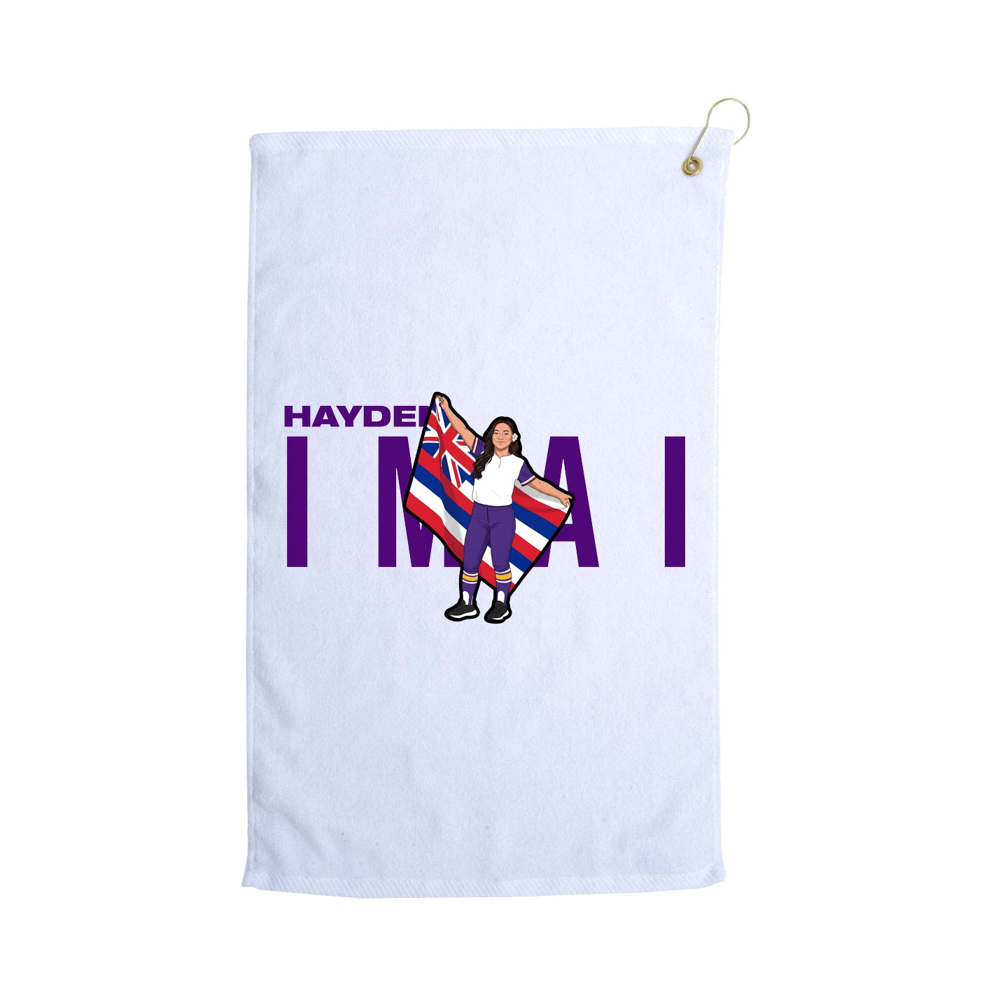 Golf Towel — Player Name in White