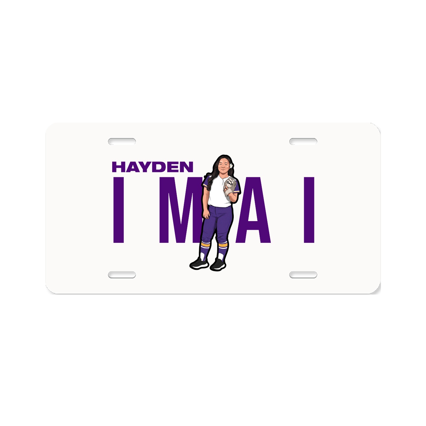 License Plate — Player Name in Classic