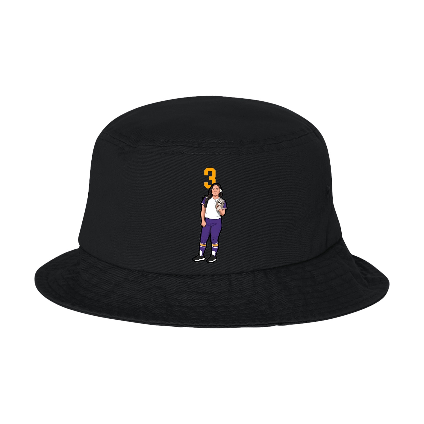 Bucket Cap — Number Top in Black