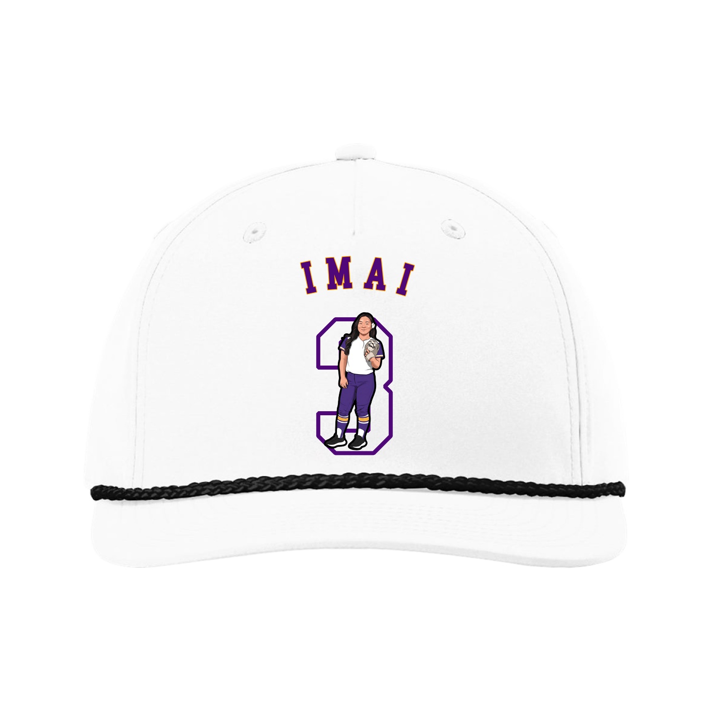Five-Panel Classic Rope Cap — Shirsey Arch in White