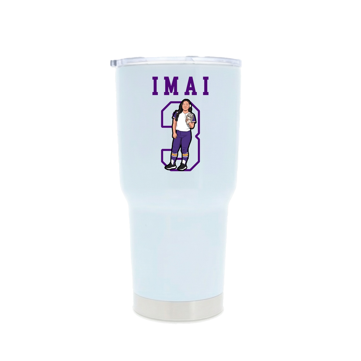 30oz Stainless Steel Tumbler — Shirsey in White