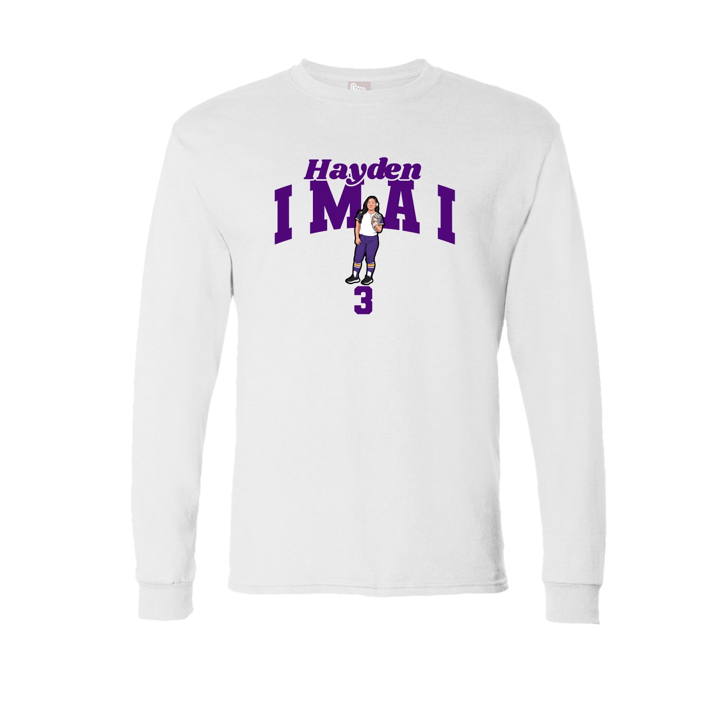 Long Sleeve Tee — Signature Arch in White