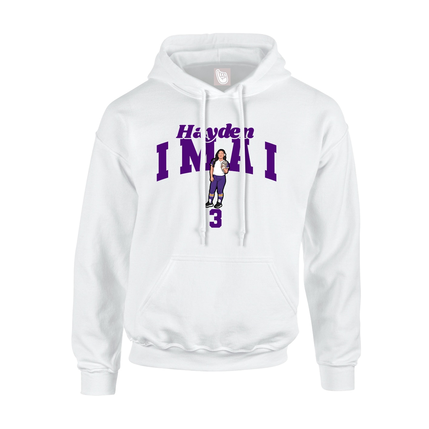 Hoodie — Signature Arch in White