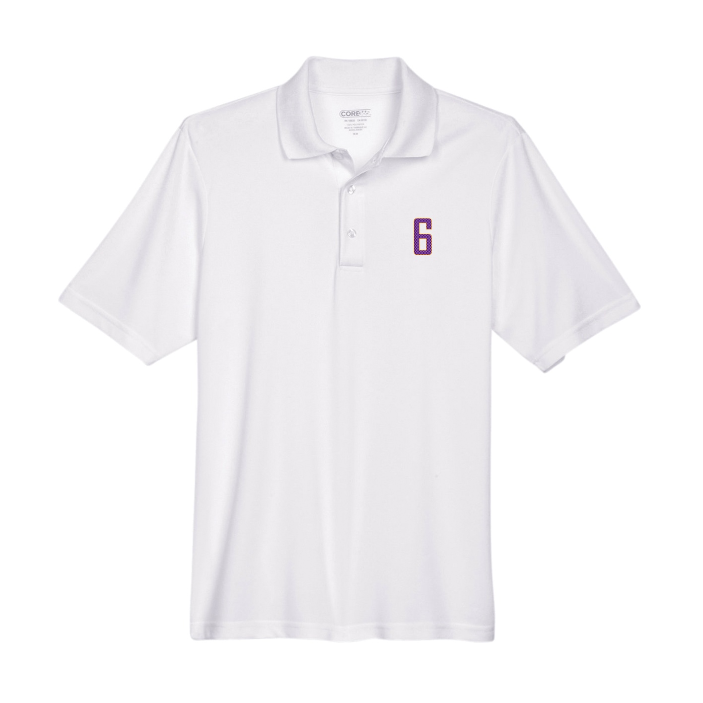 Performance Polo — Front Shirsy in White