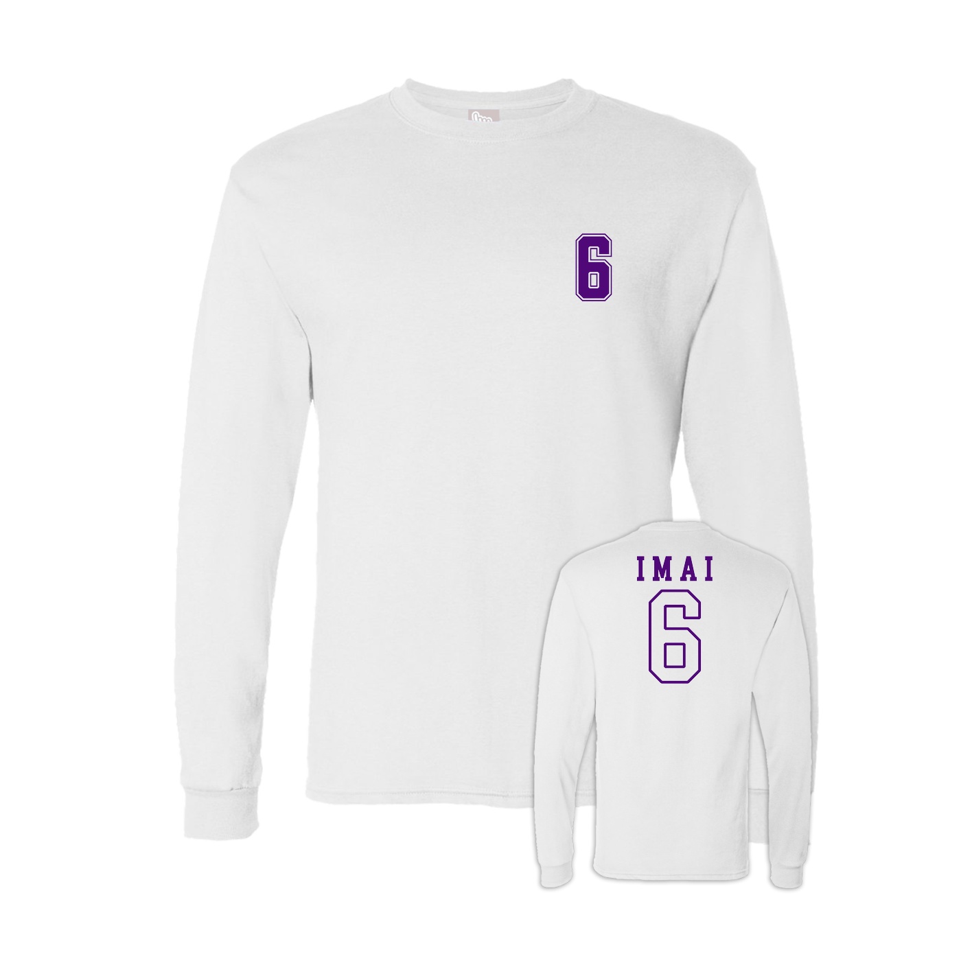 Long Sleeve Tee — Chest Back in White