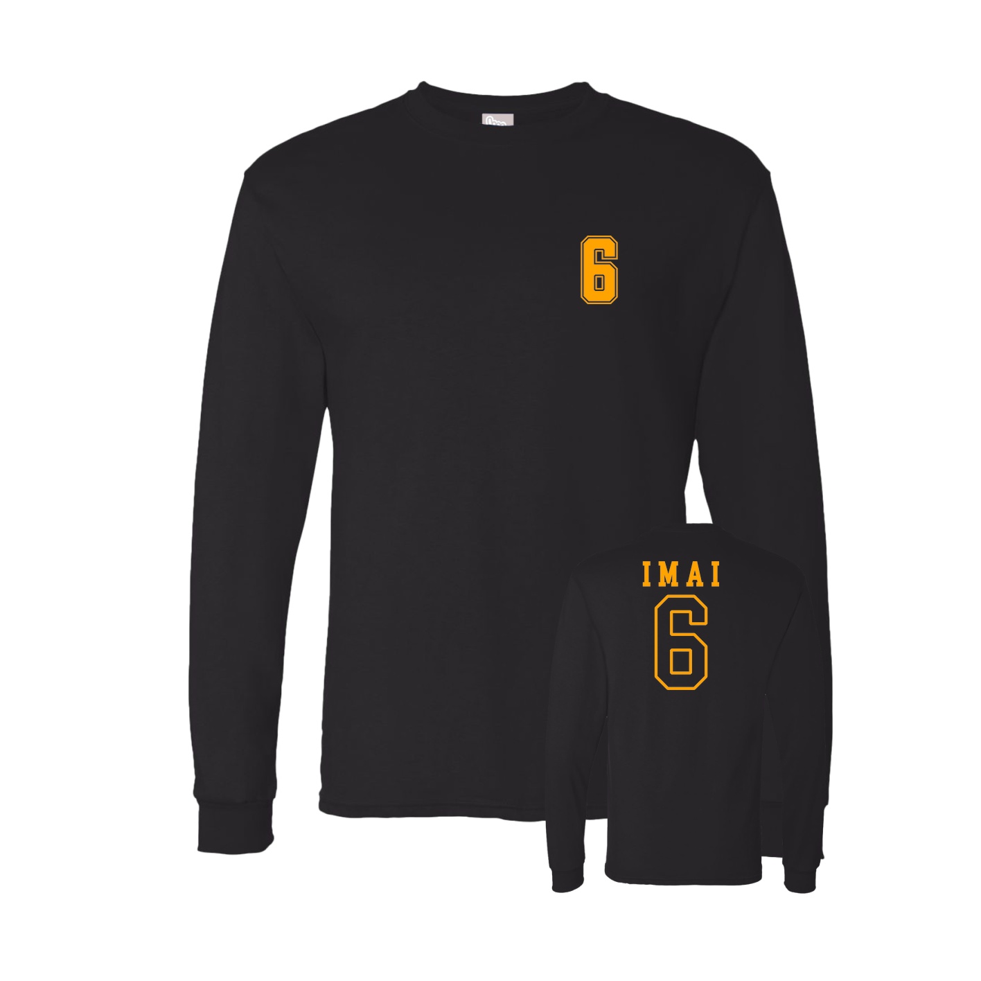 Long Sleeve Tee — Chest Back in Black