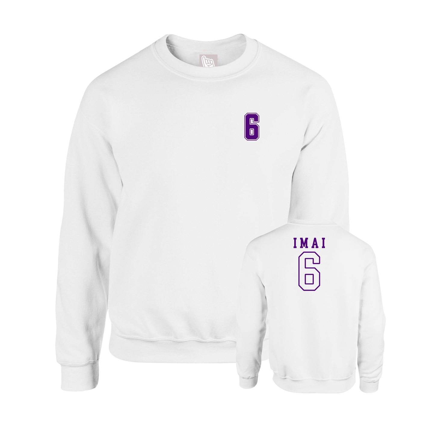 Fleece Crew — Chest Back in White