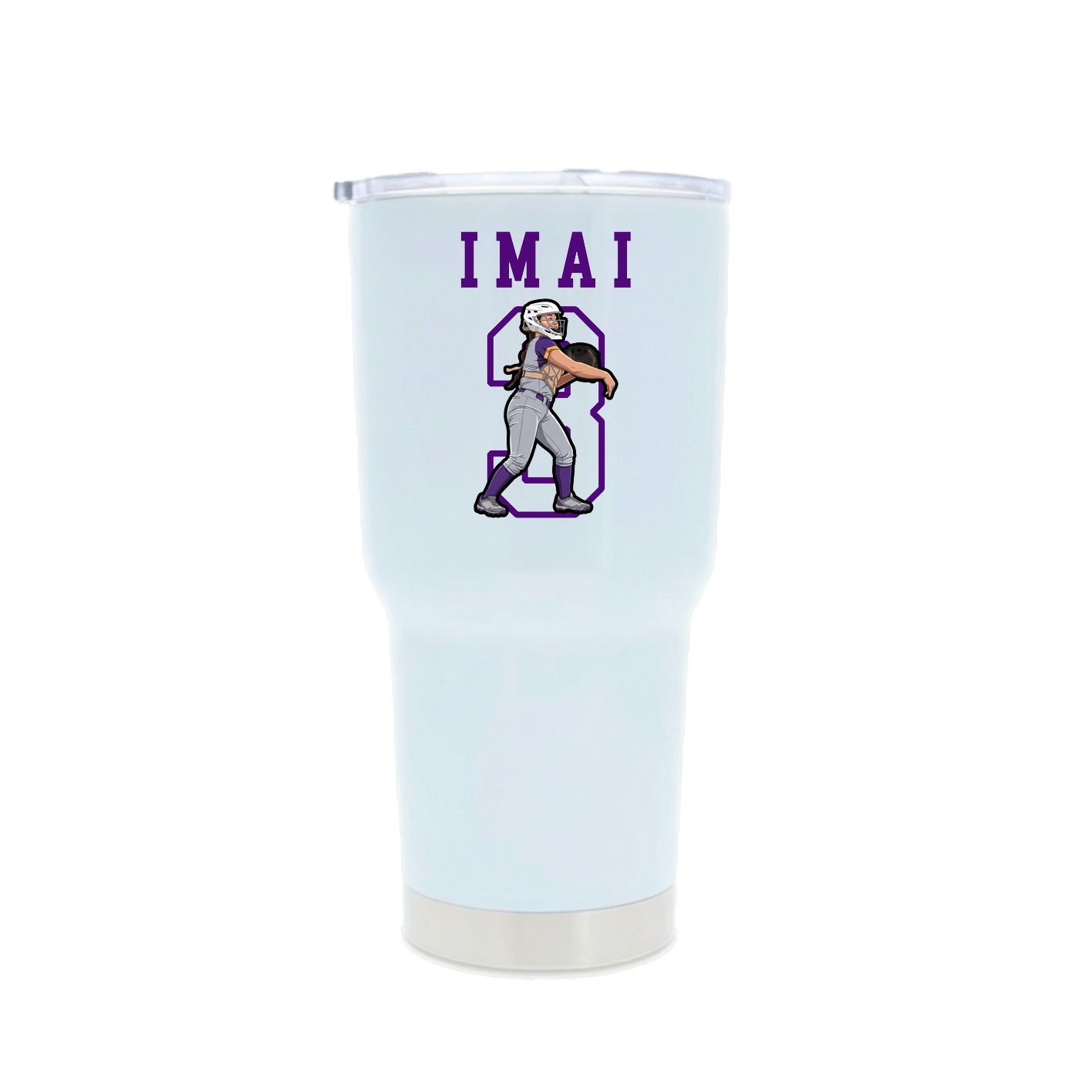 30oz Stainless Steel Tumbler — Shirsey in White