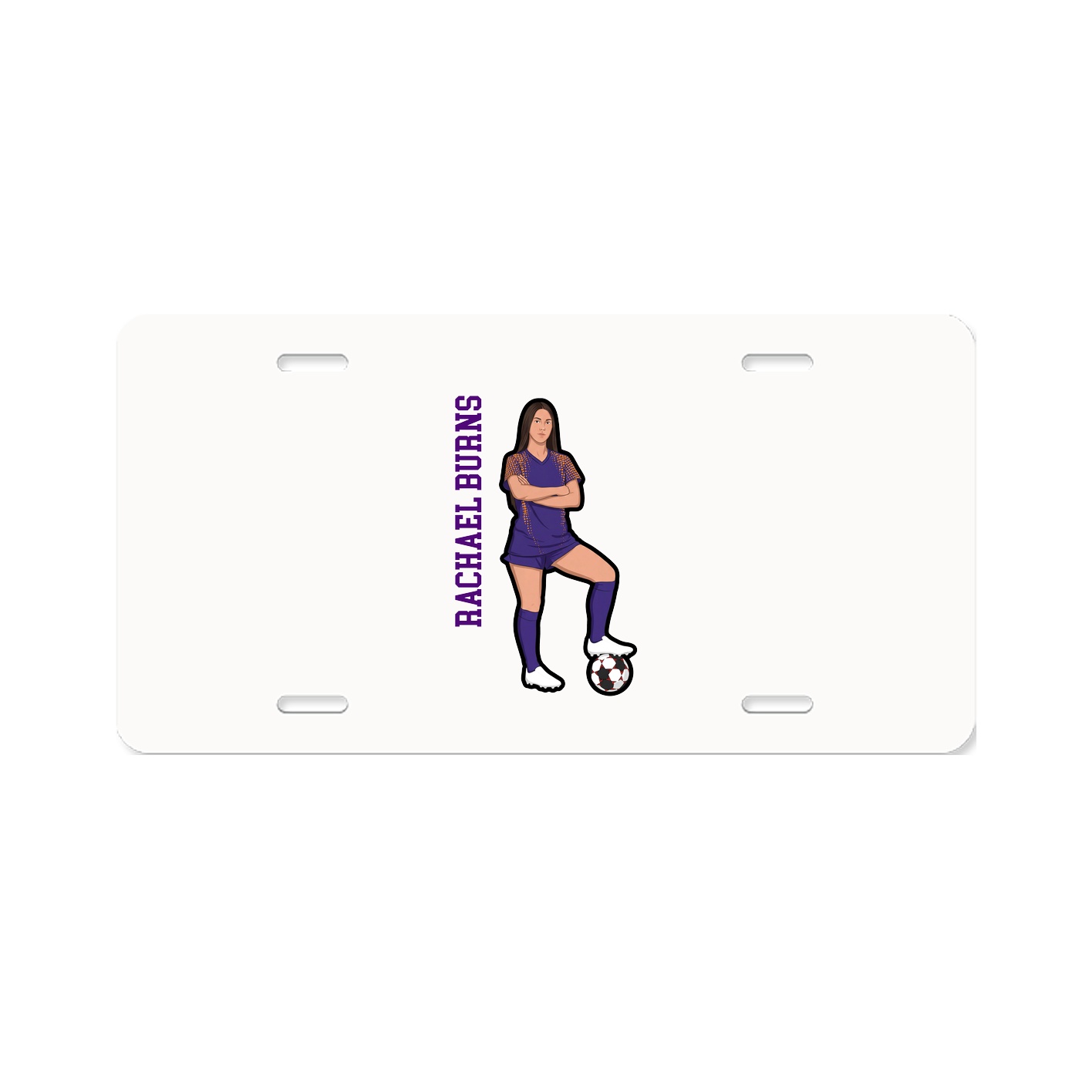 License Plate — Name Vertical in Classic