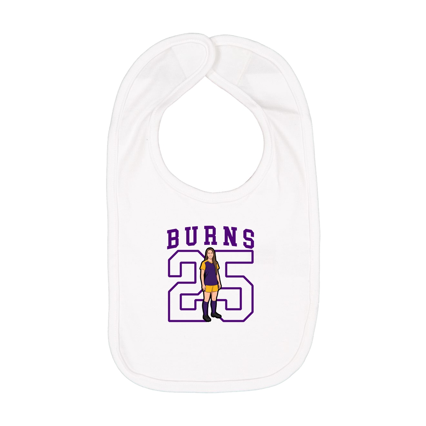 Infant Bib — Shirsey in White