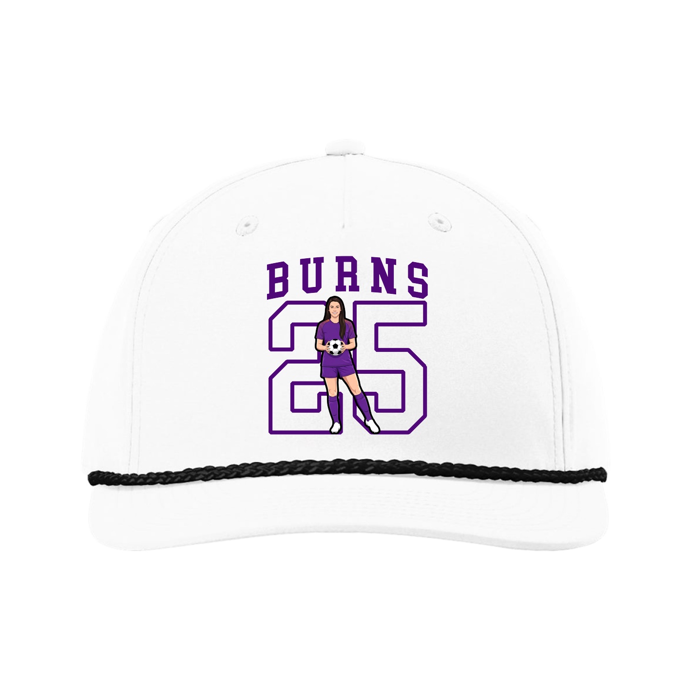 Five-Panel Classic Rope Cap — Shirsey in White