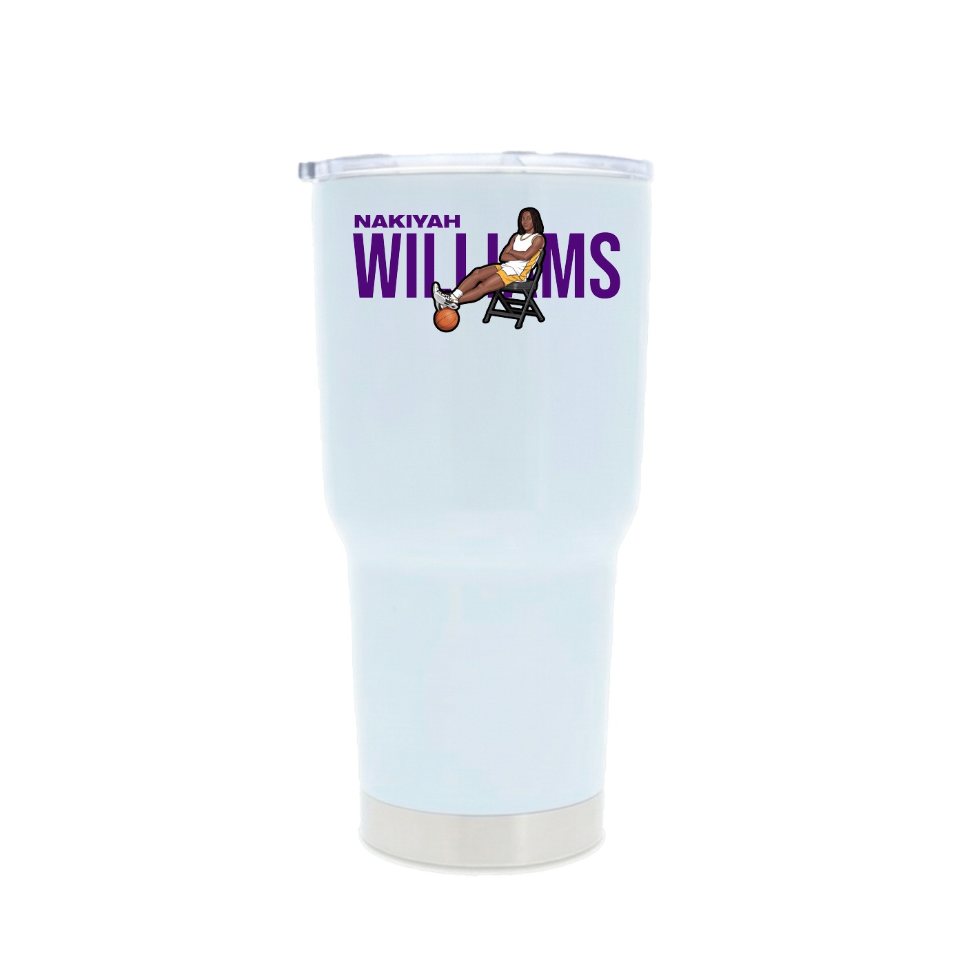 30oz Stainless Steel Tumbler — Player Name in White