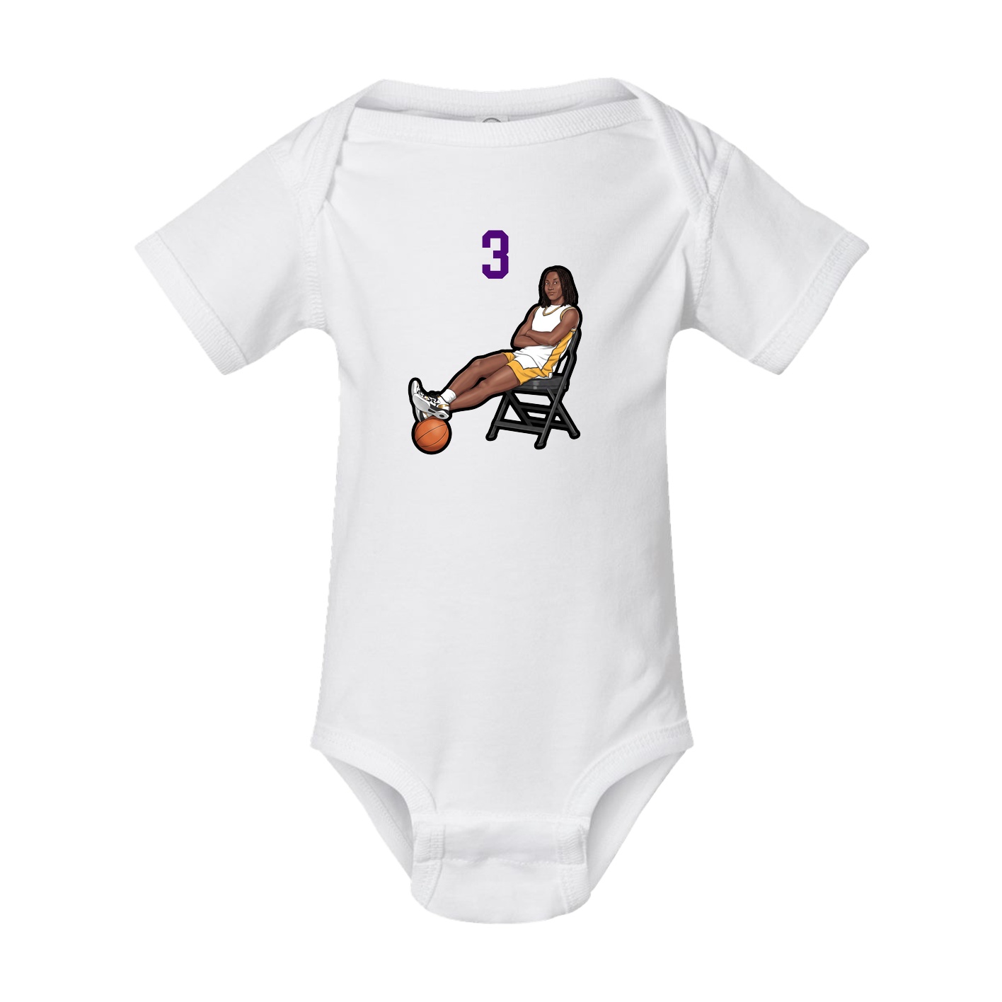 Baby Onesie — Number Top in White