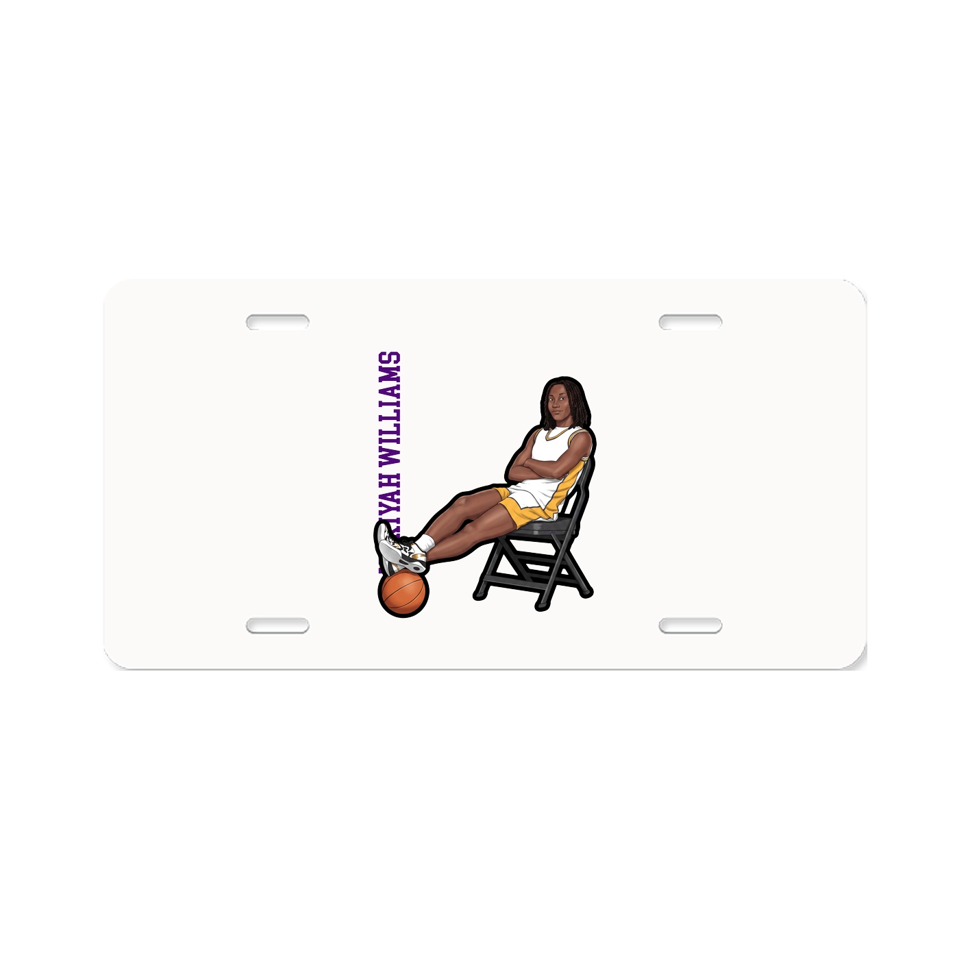 License Plate — Name Vertical in Classic