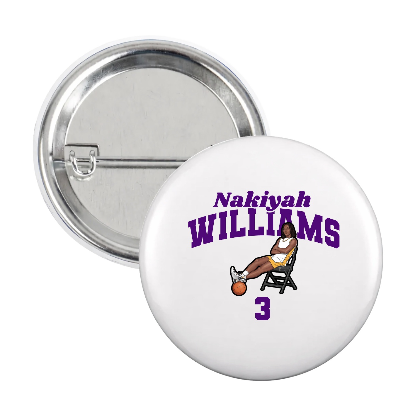Game Day Button — Signature Arch in White
