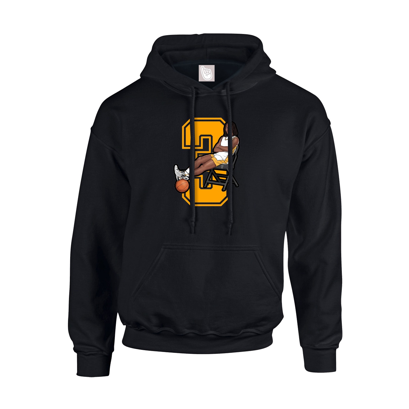 Hoodie — Number in Black