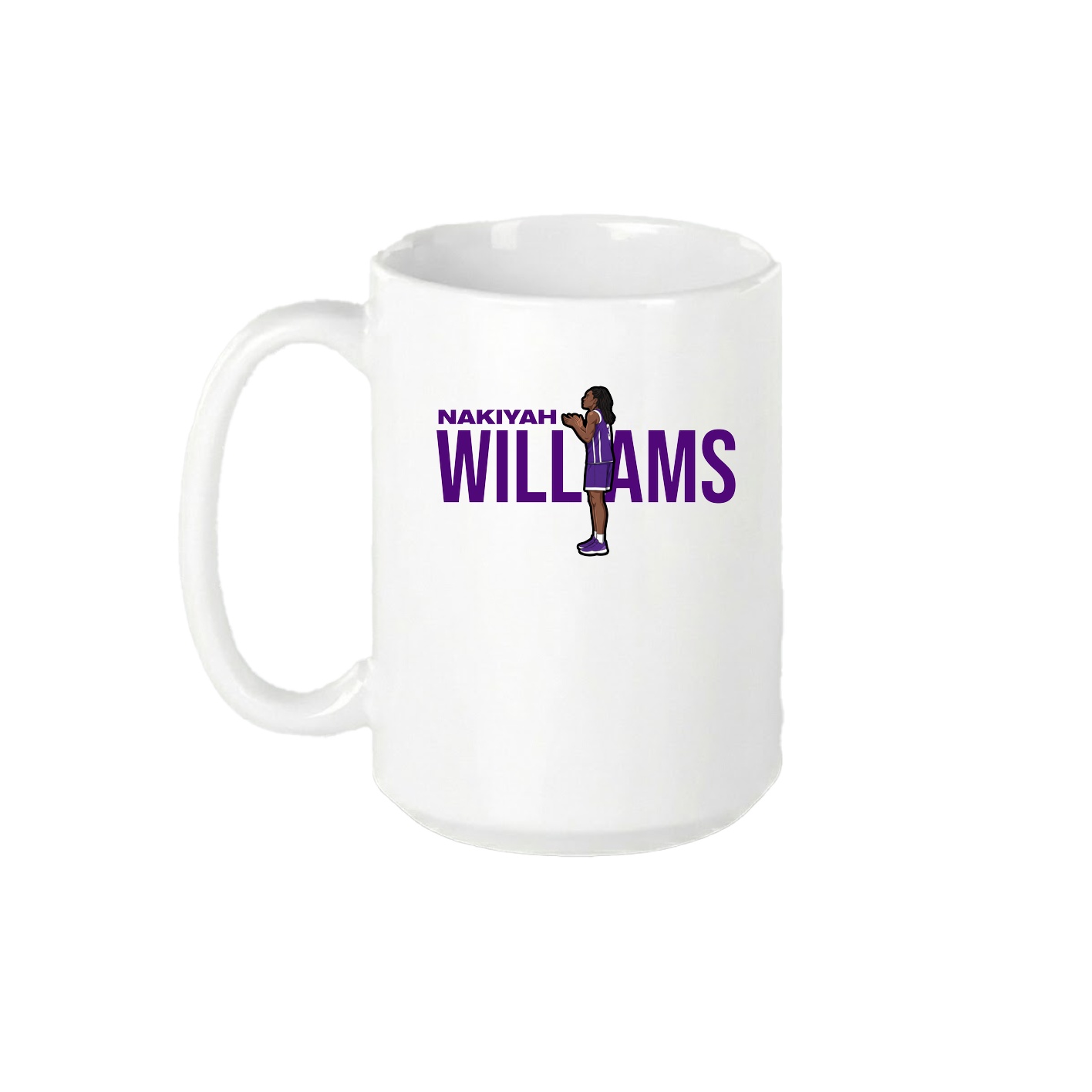 15oz Coffee Mug — Player Name in White