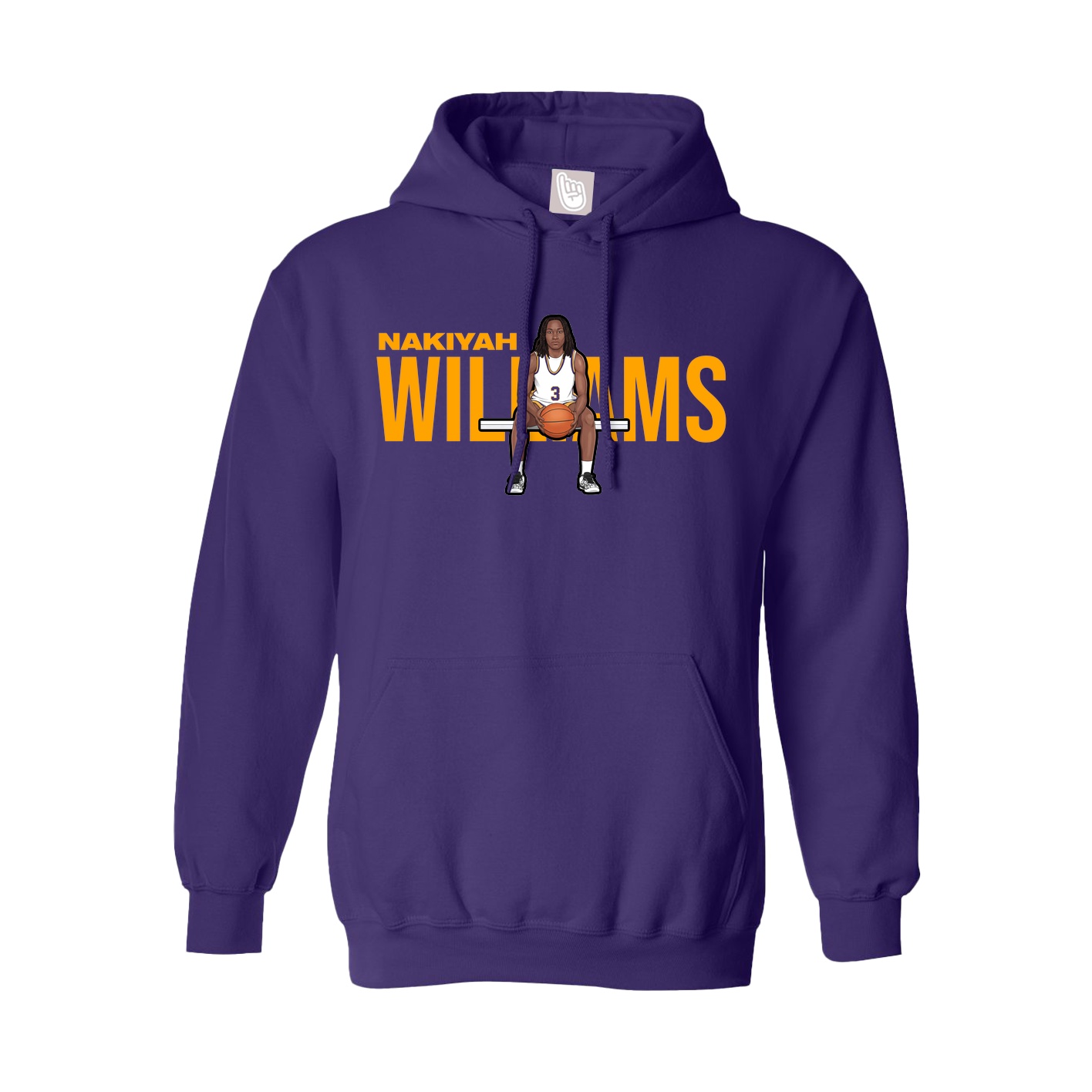 Hoodie — Player Name in Purple