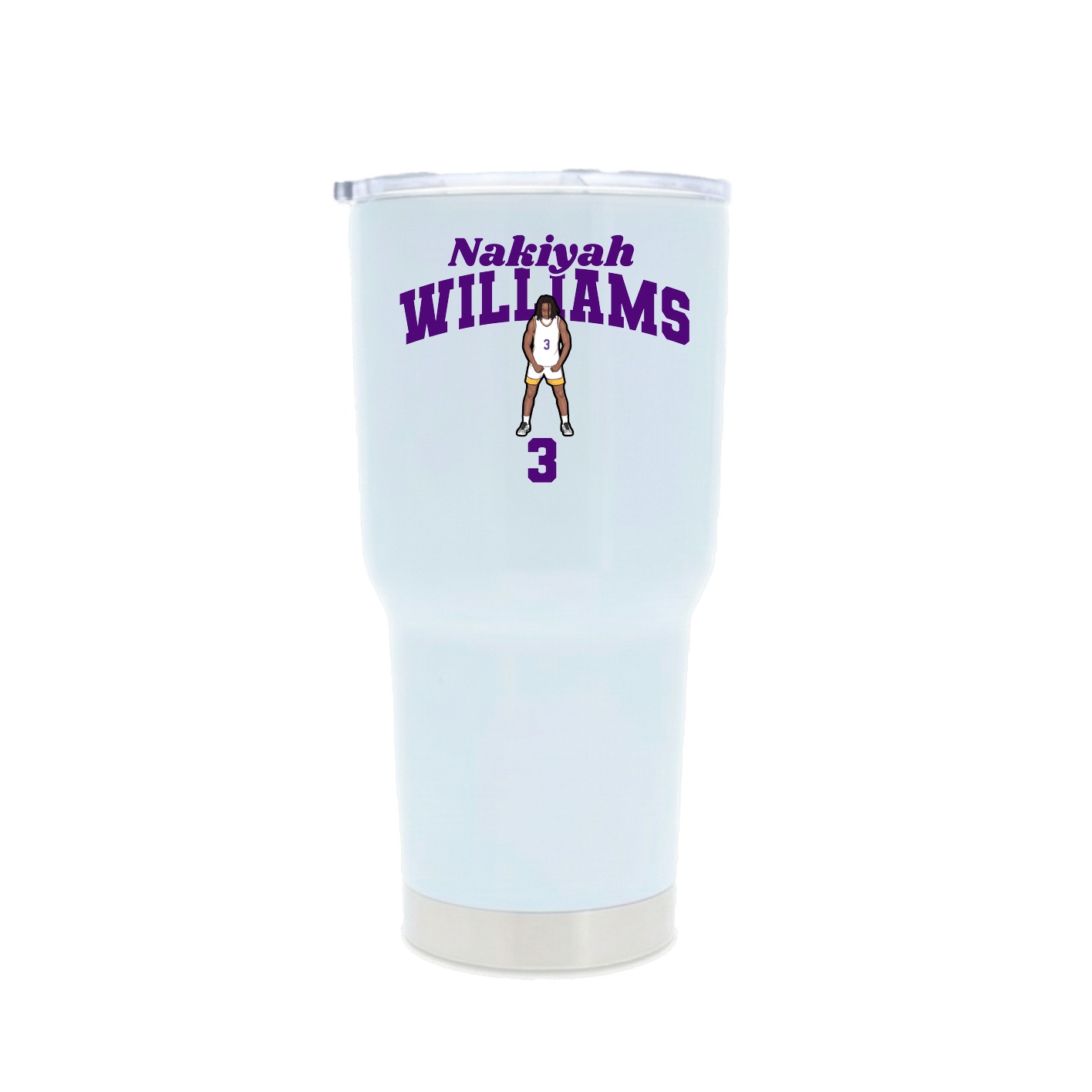 30oz Stainless Steel Tumbler — Signature Arch in White