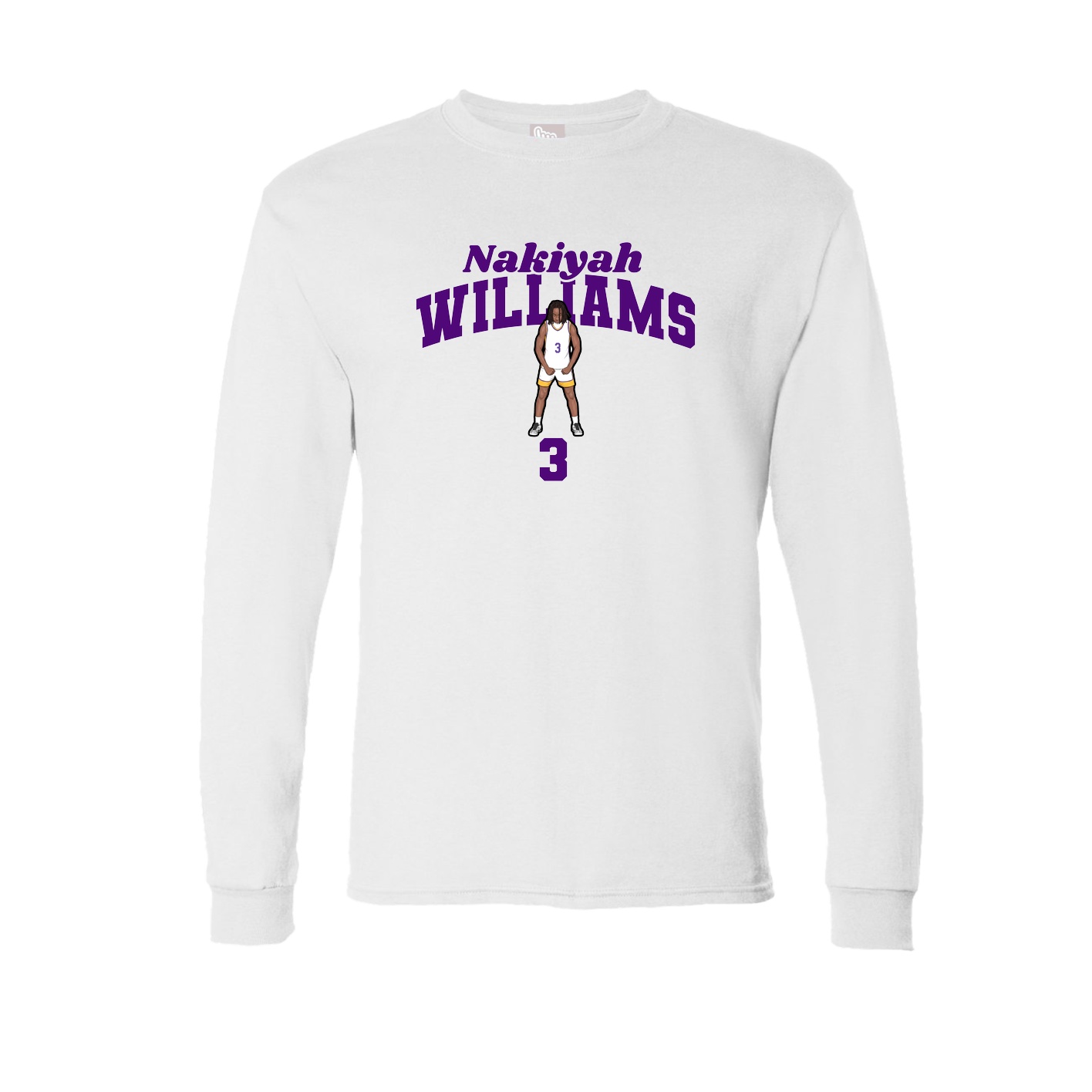 Long Sleeve Tee — Signature Arch in White
