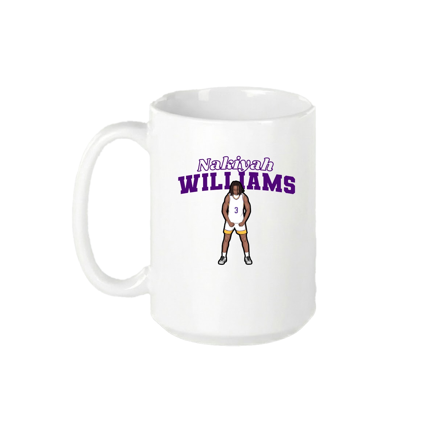 15oz Coffee Mug — Name Arch in White