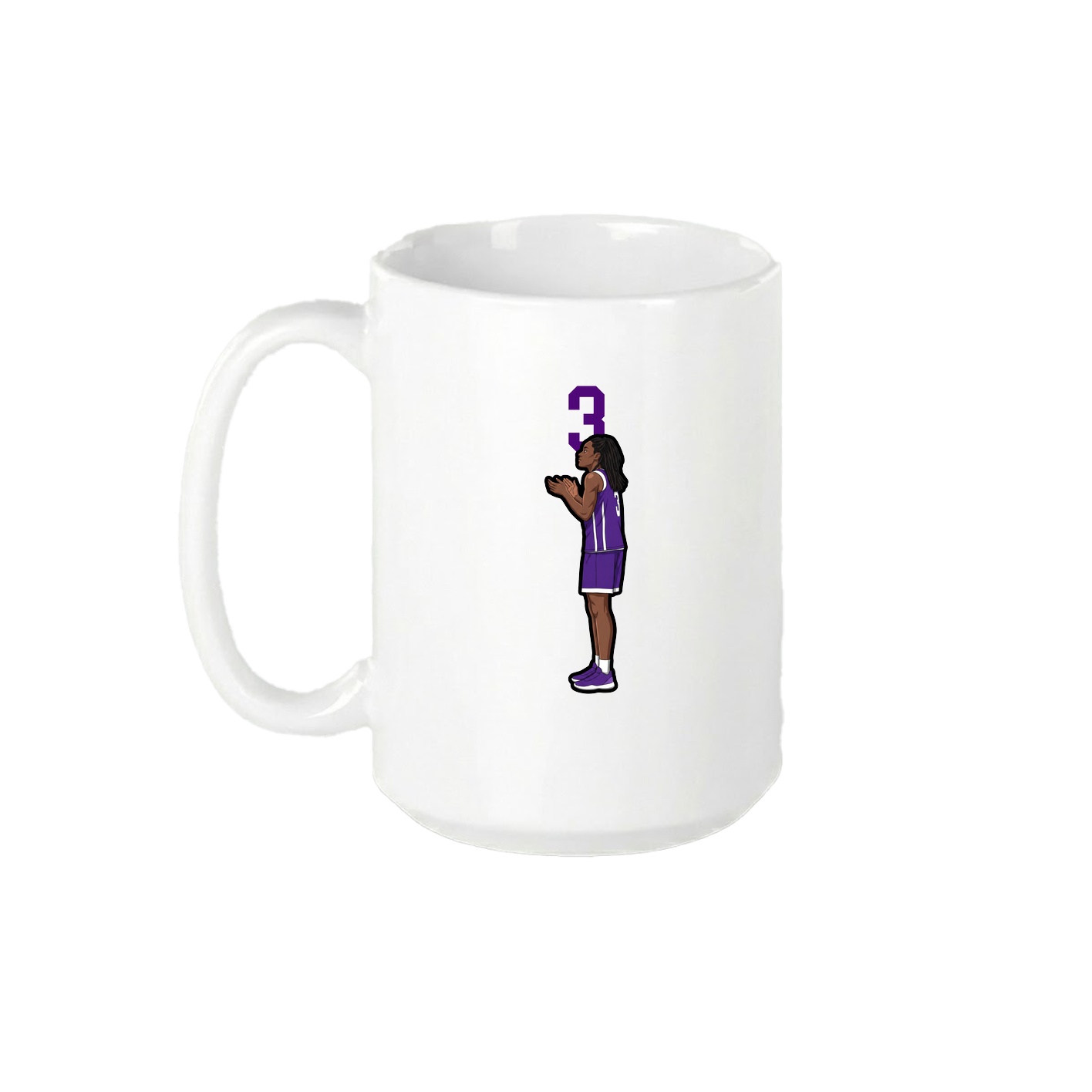 15oz Coffee Mug — Number Top in White