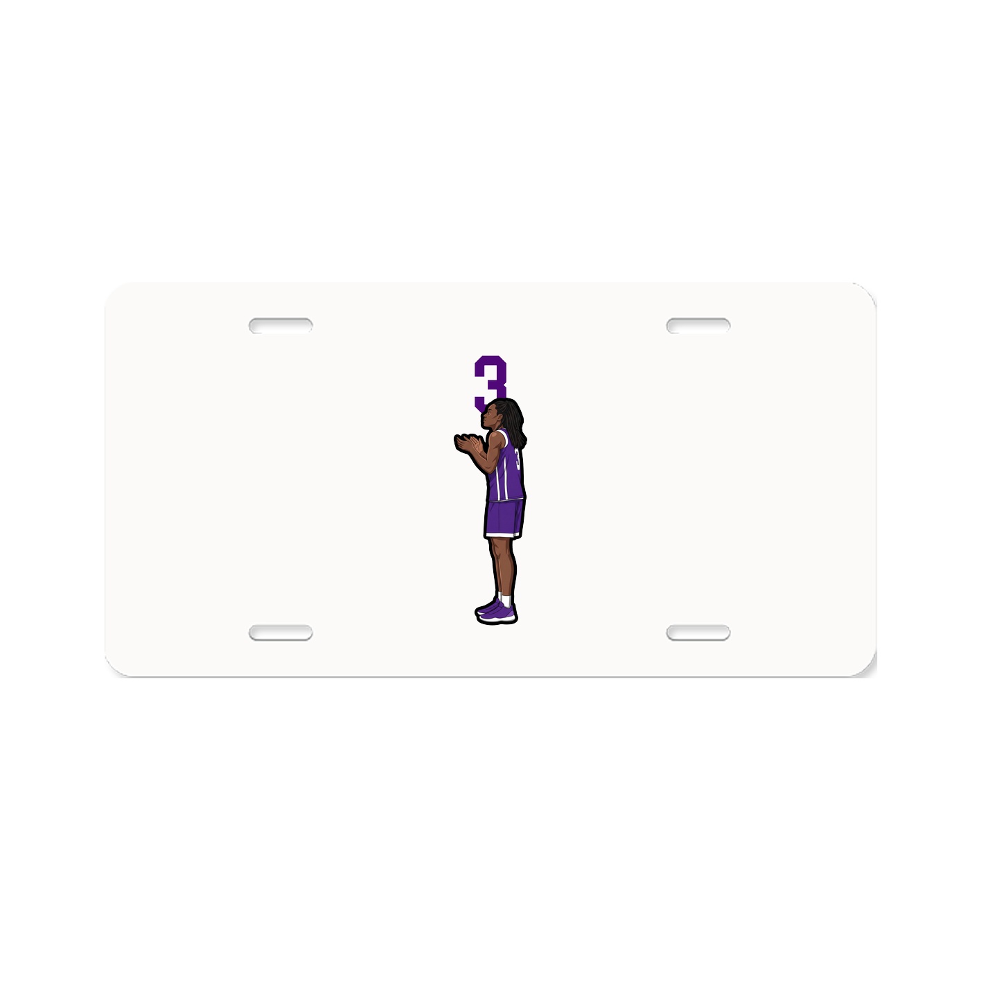 License Plate — Number Top in Classic