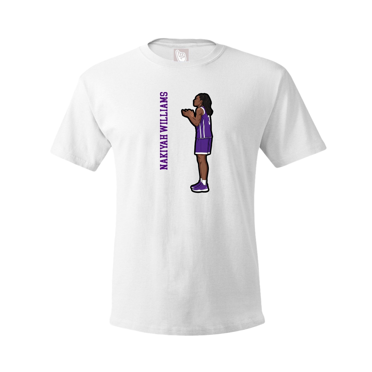 Tee — Name Vertical in White