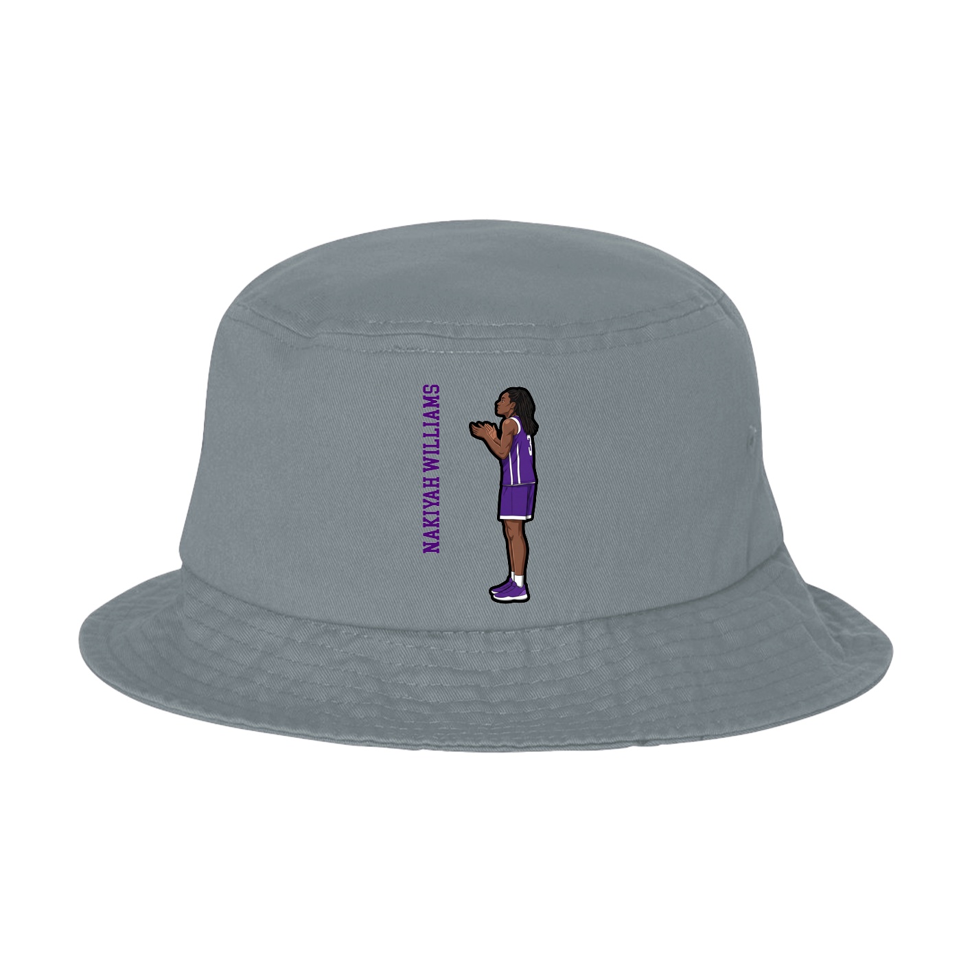 Bucket Cap — Name Vertical in Grey