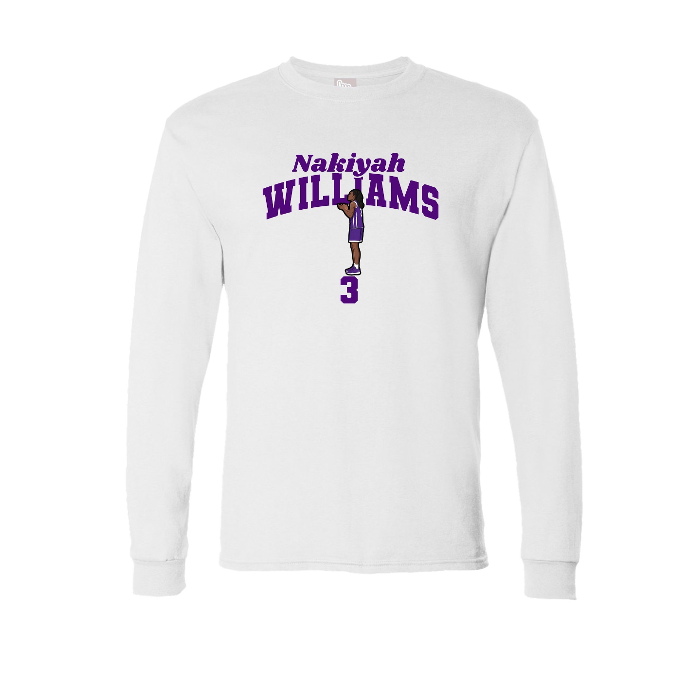 Long Sleeve Tee — Signature Arch in White