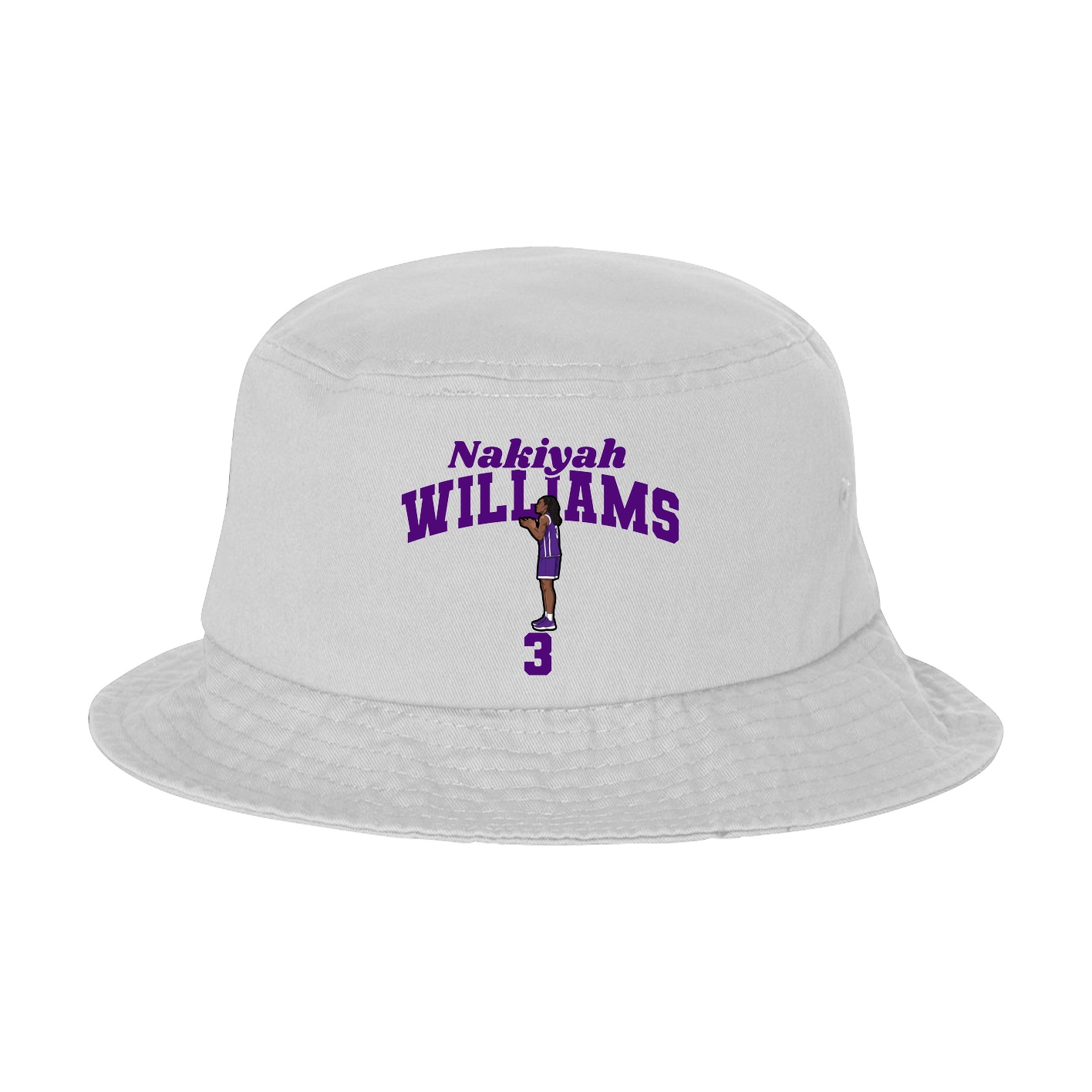 Bucket Cap — Signature Arch in White