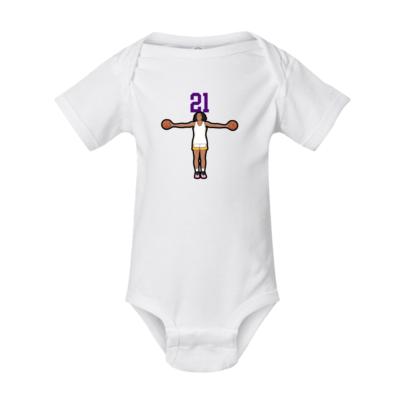 Baby Onesie — Number Top in White