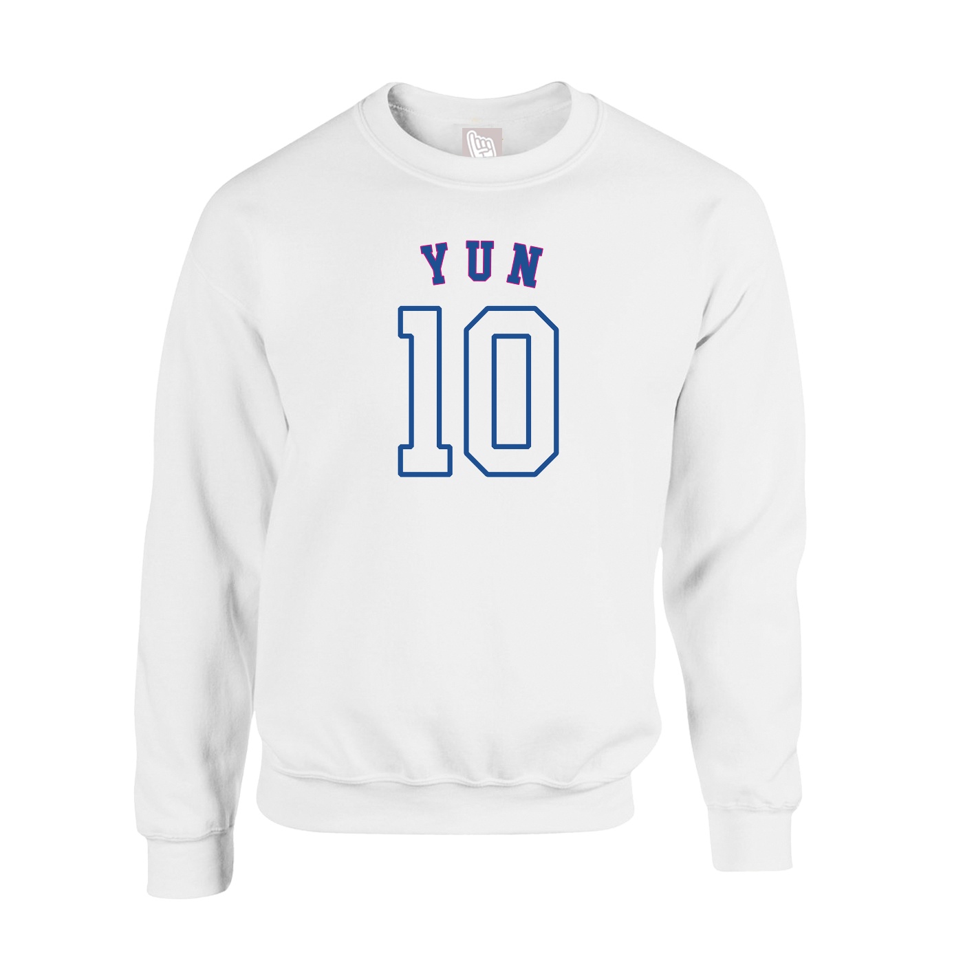 Fleece Crew — Shirsey Arch in White