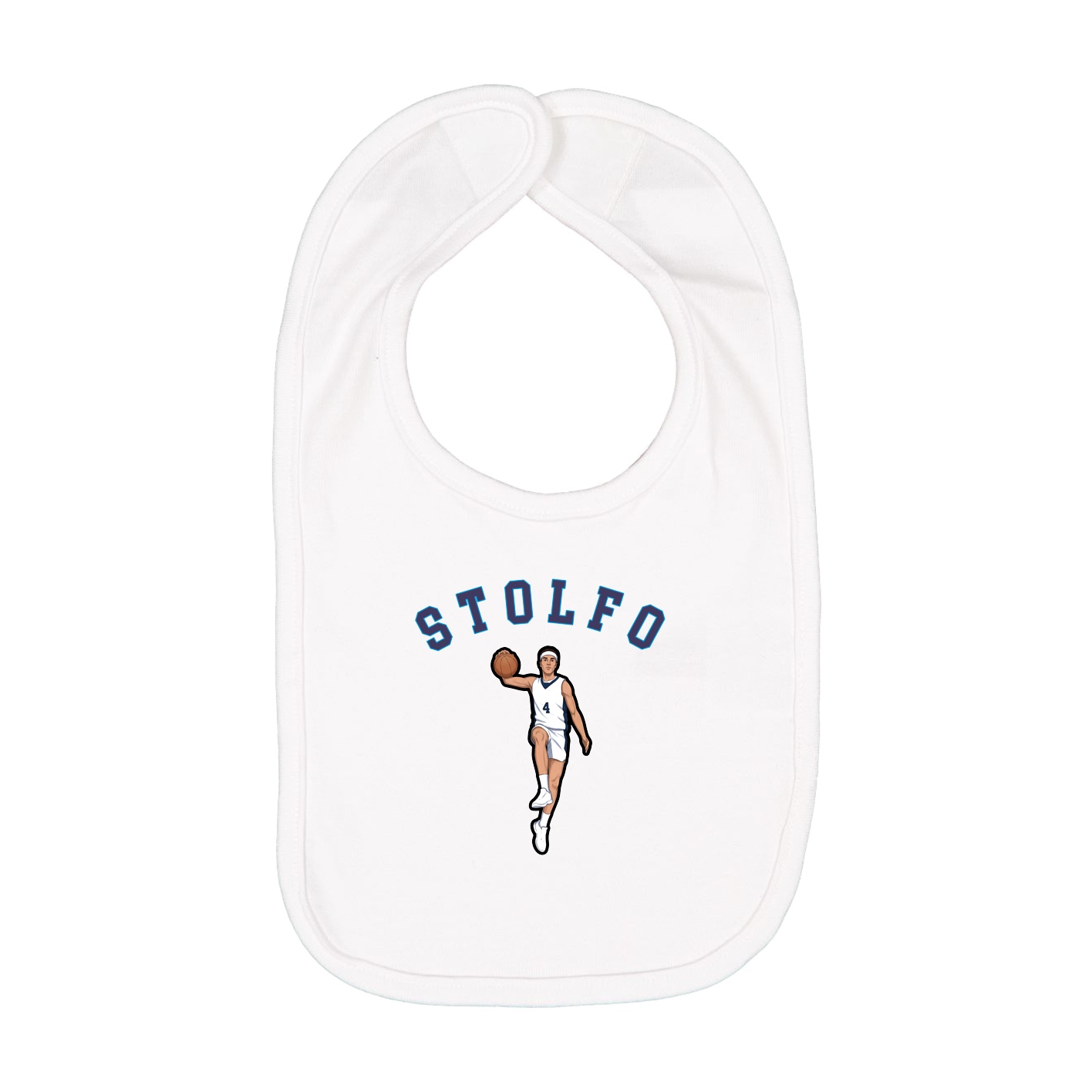 Infant Bib — Shirsey Arch in White