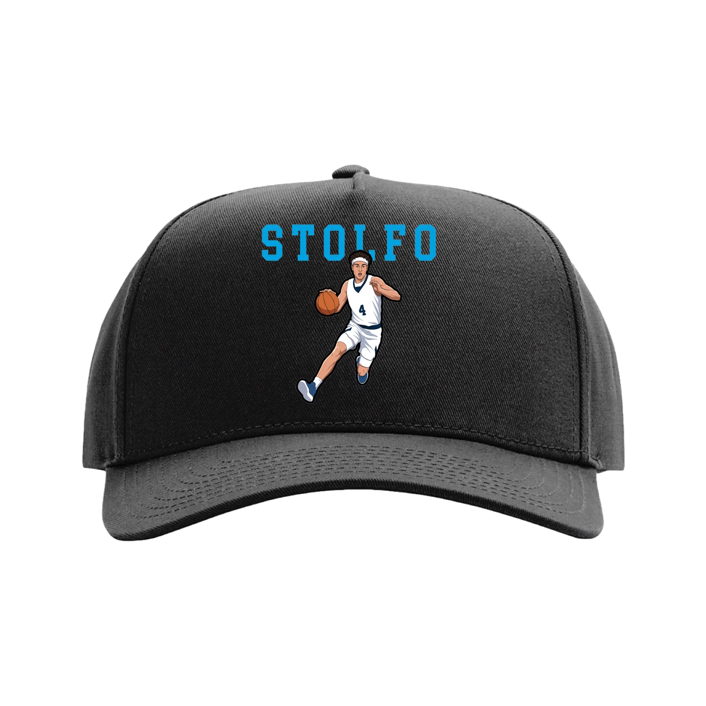 Full Fabric Five-Panel Champ Cap — Shirsey in Black