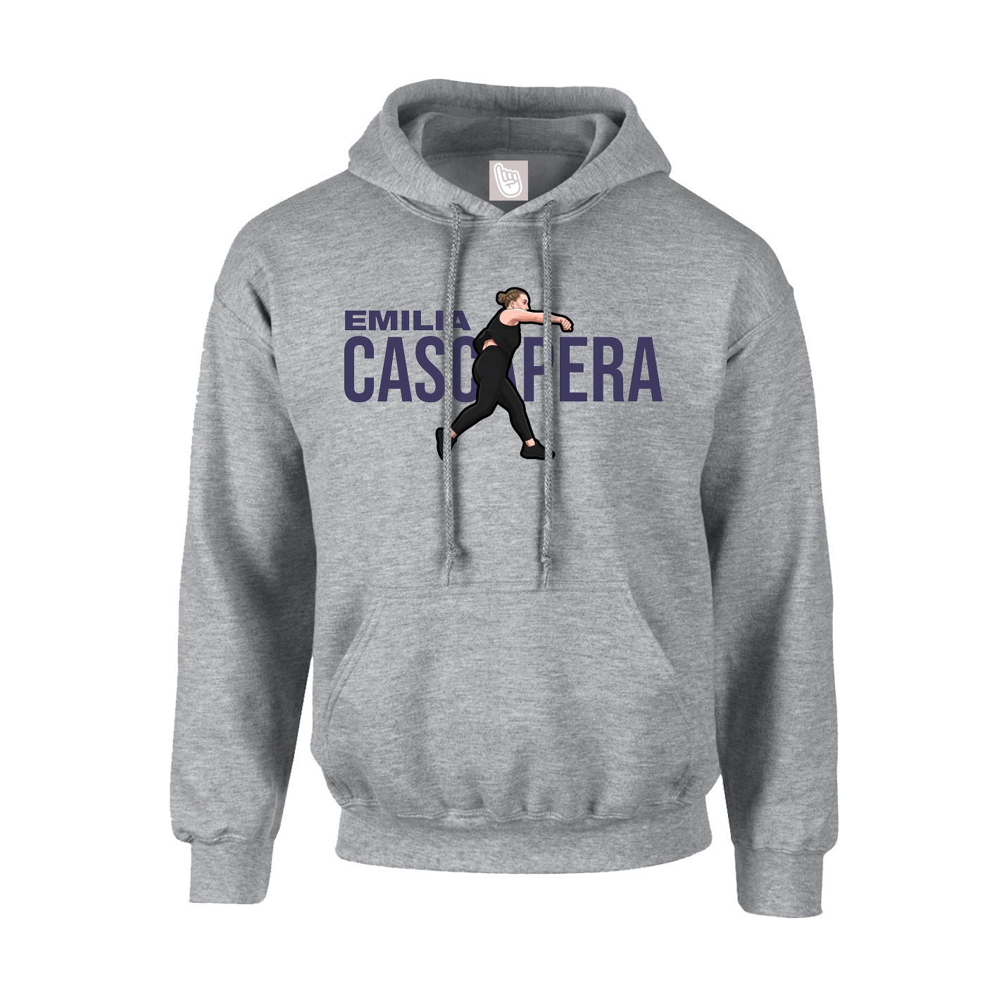 Hoodie — Player Name in Grey