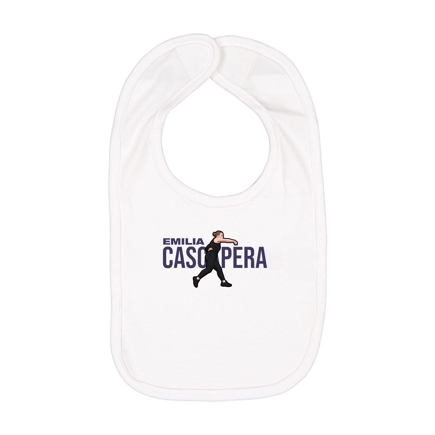 Infant Bib — Player Name in White