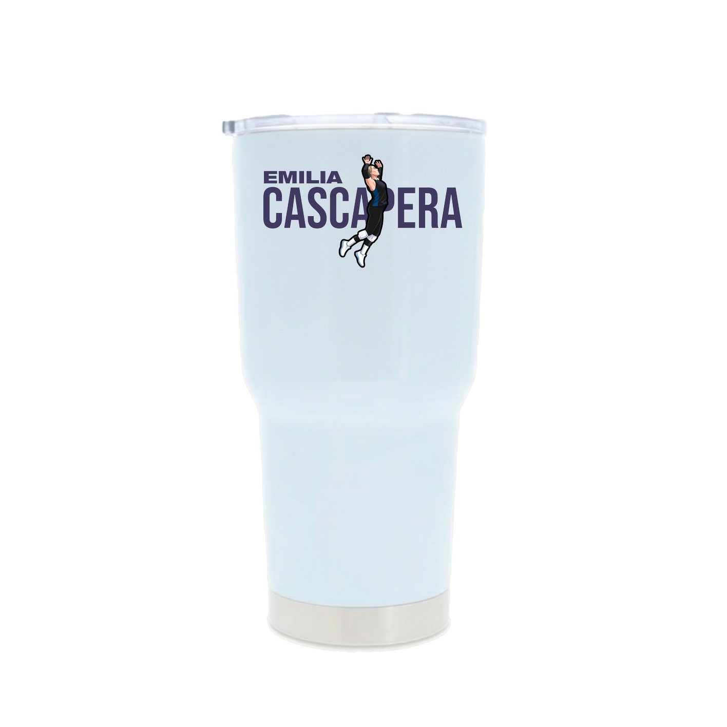 30oz Stainless Steel Tumbler — Player Name in White